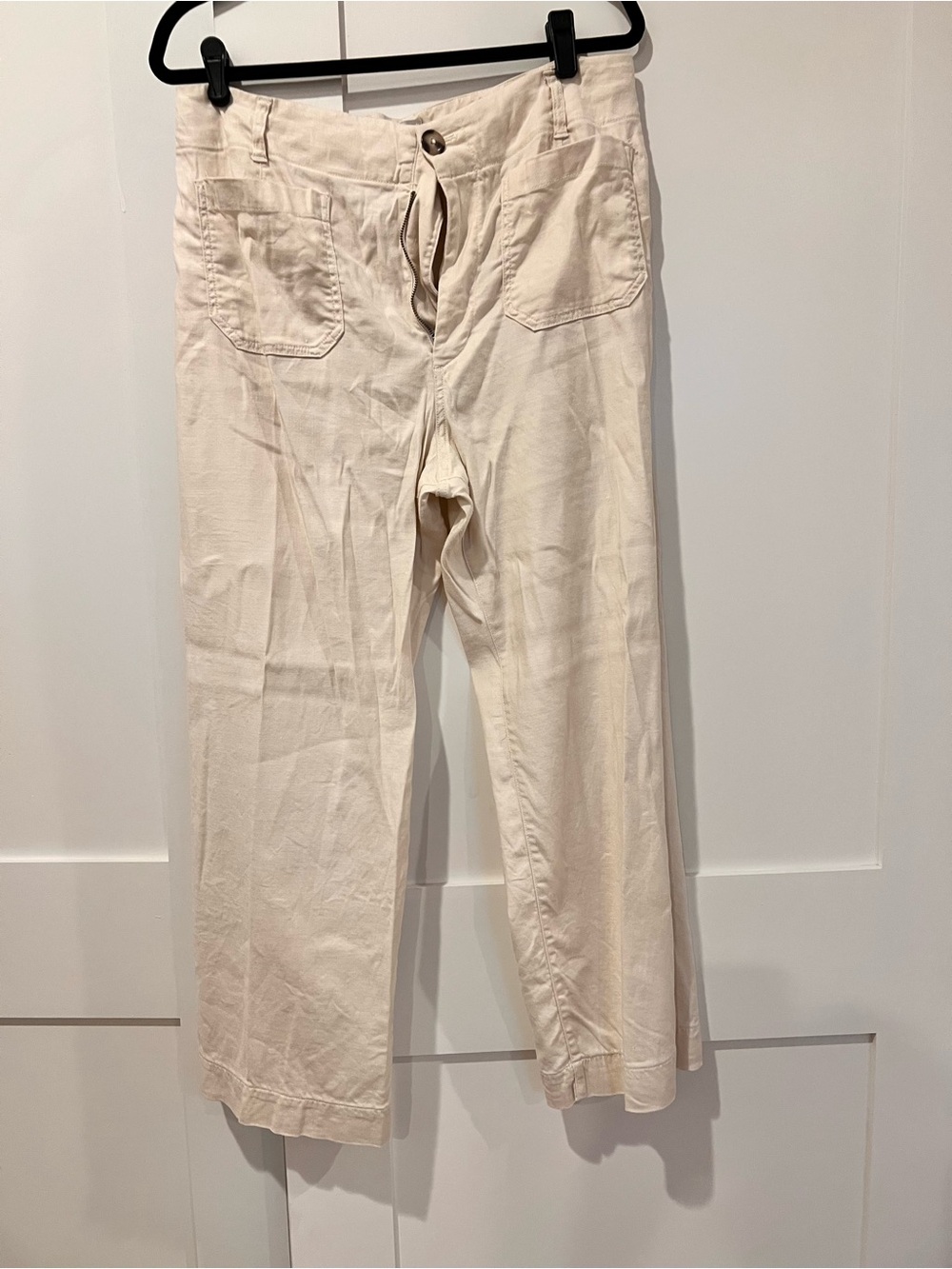 Maeve The Collette Cream Casual Cotton Chinos